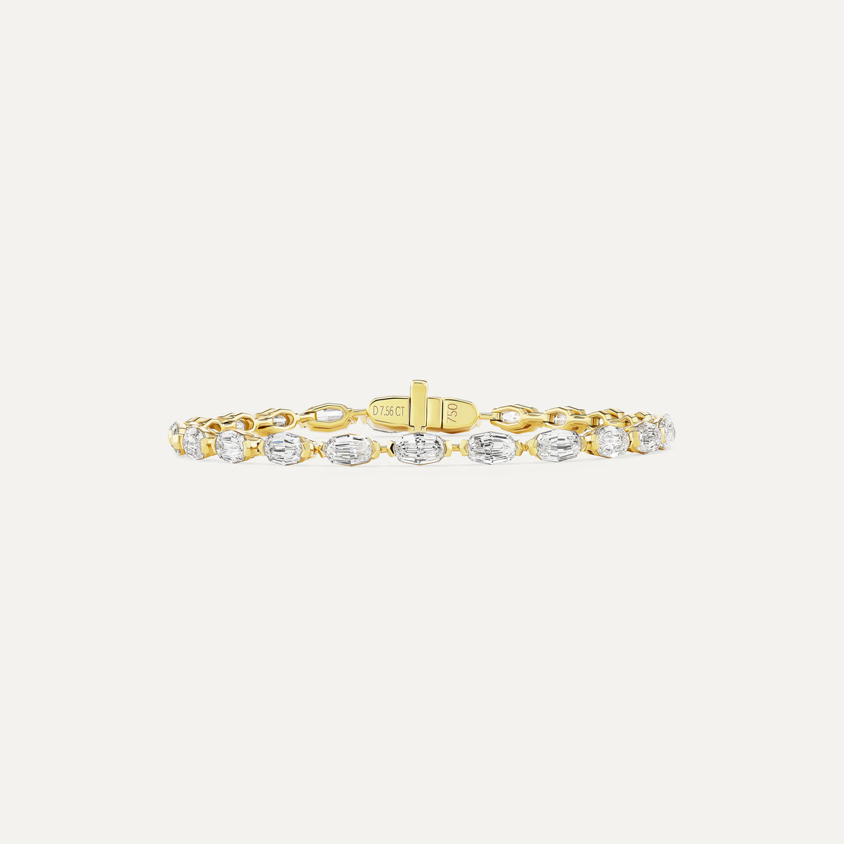 Step Cut Oval Diamond Bracelet
