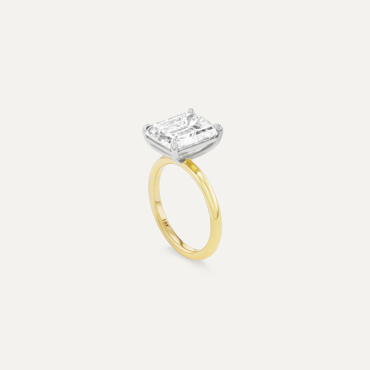 5.66 Emerald Cut Classic Ring