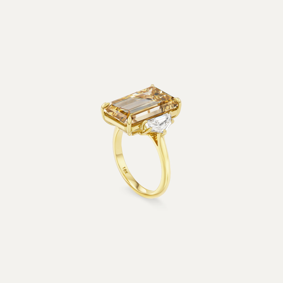9.47 Champagne Three Diamond Classic Ring
