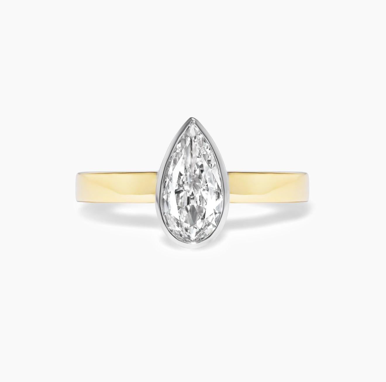 Pear Shape Bezel Ring