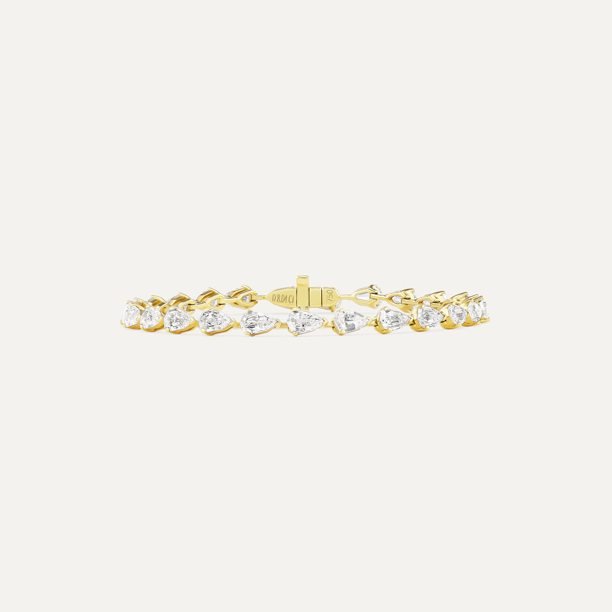 Step Cut Pear Diamond Bracelet