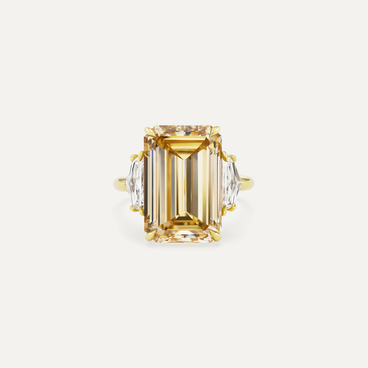 9.47 Champagne Three Diamond Classic Ring