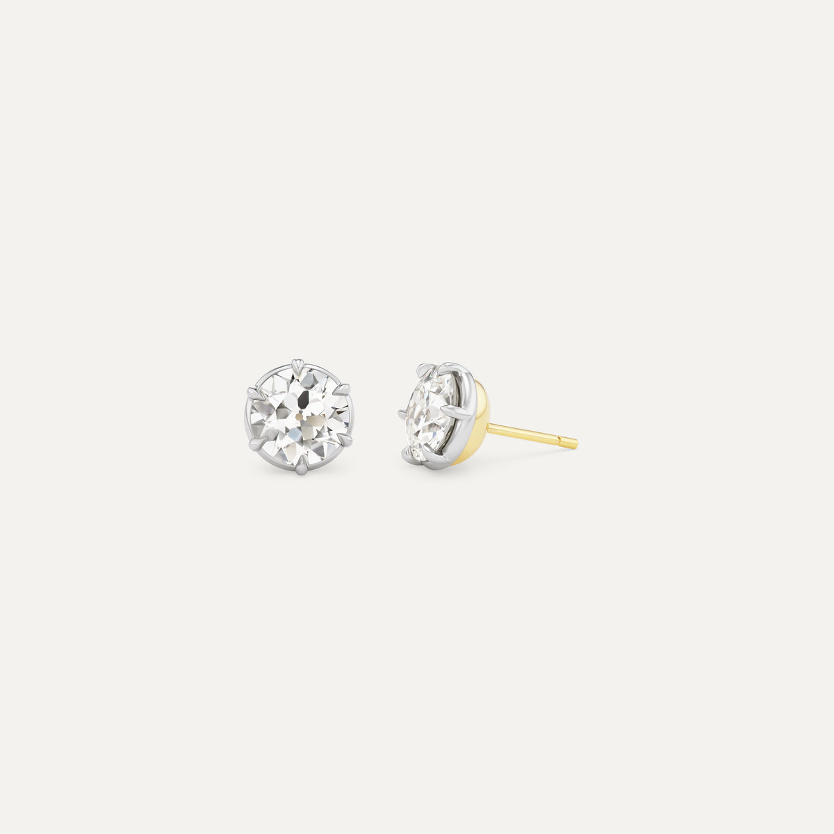 3.42 Old European Diamond EMI Stud