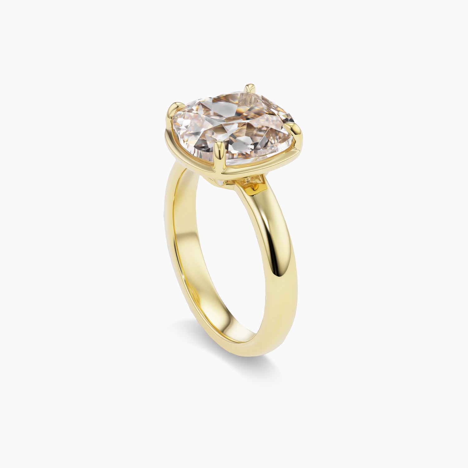 Old Mine Brilliant Bezel Engagement Ring